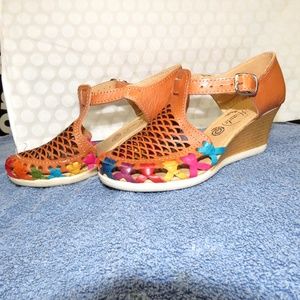 Huarache Handmade Leather Wedge Shoe 6